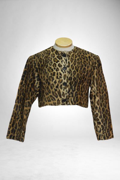 90s Cathy Hardwick Leopard Bolero     S