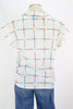 80s Rainbow Grid Top        M