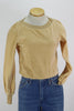 70s Sears Tan Velour Top     S