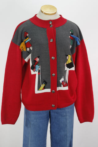 80s SweaterBee 3D Cardigan      S