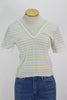 80s Pastel Blue/Yllw Terry Top       S