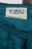 80s Teal Velour VNeck Top      M