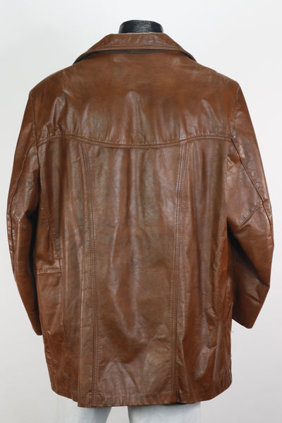 70s DeLong Cowhide Leather Jacket       XXL