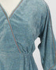 70s Slate Blue Terry Cloth Dress       M