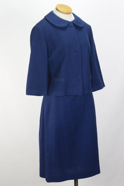 60s Sharman Navy Skirt Suit        W30