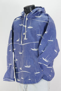 90s Michigan Rag Co. Blue Sail Hoodie      M