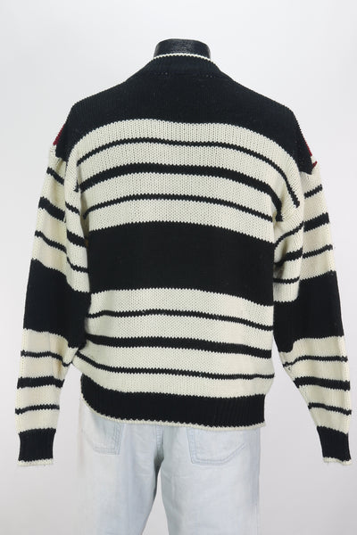 90s Botany SW Blk/White/Orng/Yllw Sweater      L