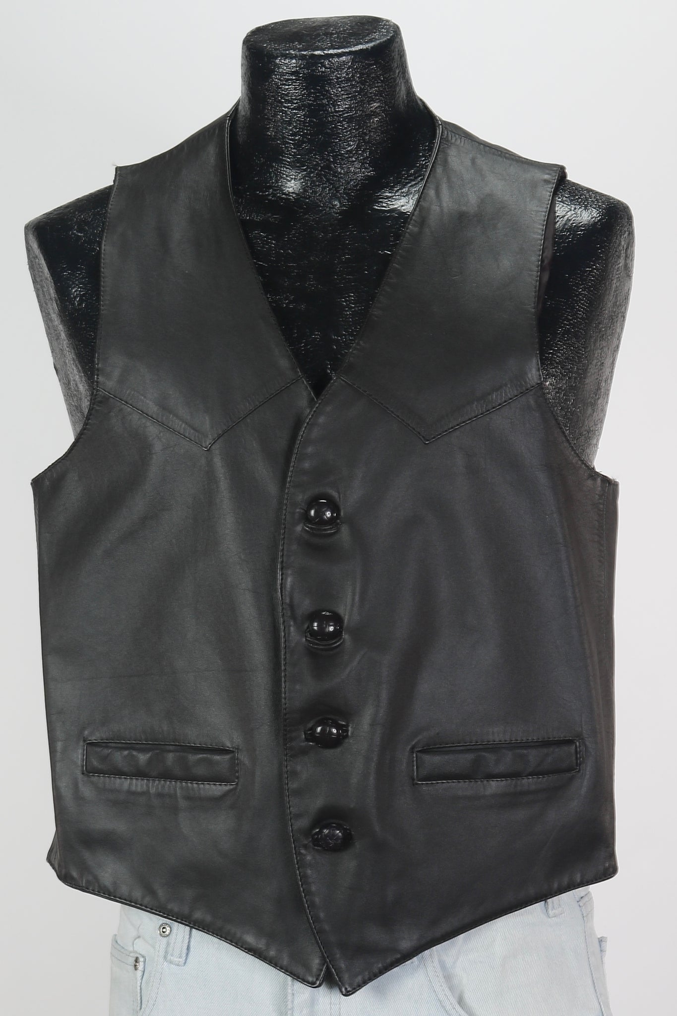 90s Gino Leather Vest       L