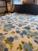 70s Blue Floral Full Size Blanket