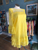 60s Bella Hess Yllw Lace Mini Dress             w43