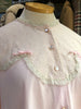 70s Pink/Ivory Lace Sleep Top        L