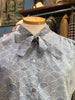 90s Blue Rays Pussybow Top        L