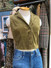 80s Olive Corduroy Vest          M