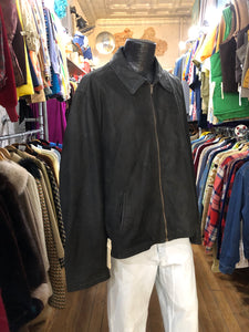 80s Vera Pelle Black Leather Jacket     L/XL