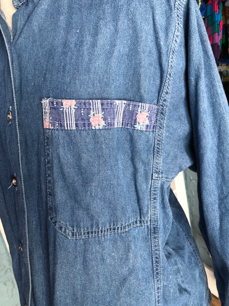 80s PinotNoir Cotton Denim Top     S