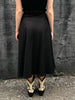 1950s Matty Sue Black on Red Swing Skirt         W27