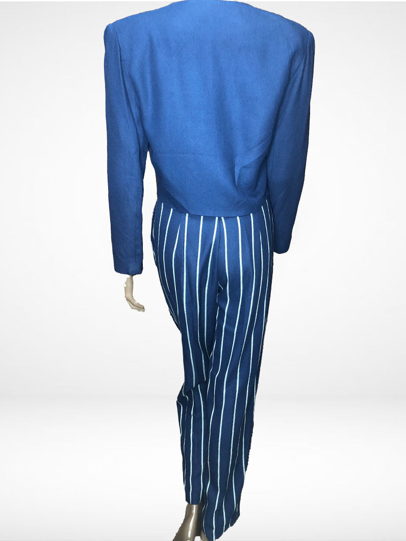 90s Autograph Rayon Pinstripe Pant and Crop Blazer    W26