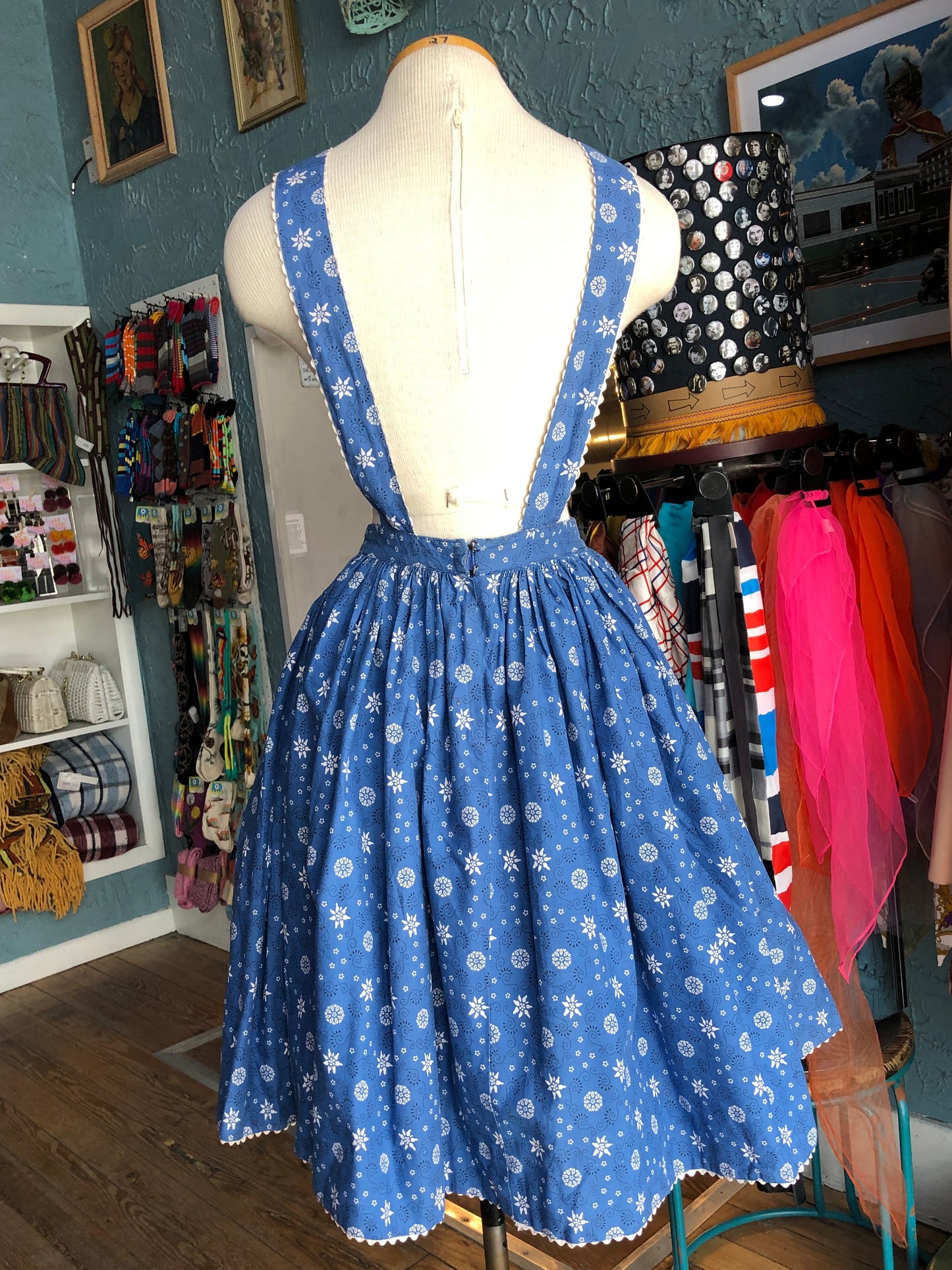 50s Alex Coleman Pinafore Dress    W26