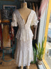 80s IGLWU Mermaid Midi Wedding Dress     W26