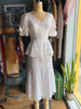 80s IGLWU Mermaid Midi Wedding Dress     W26