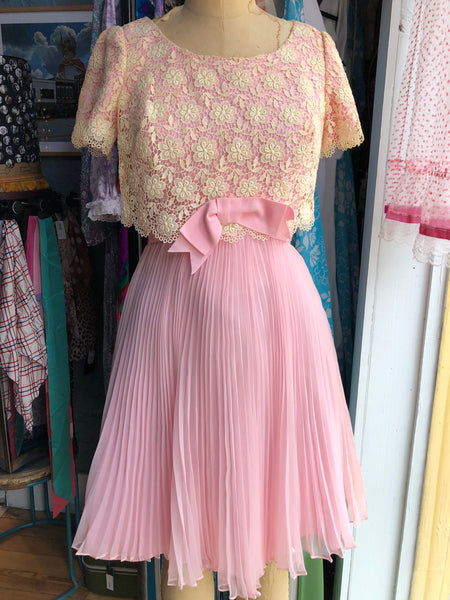 60s Ms. Elliette Pink Cocktail Dress    w27