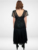 Drop Waist Black Lace & Sequins Formal   w30