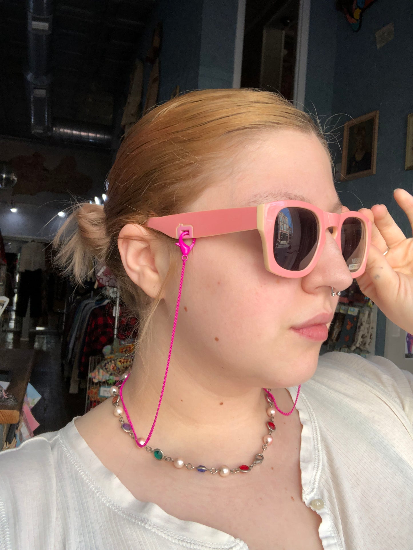 Two-Toned Chain Sunglasses