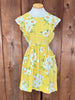 70s Daisy & Gingham Dress    W30