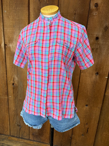 80s Halston III Grid Top     M