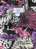 90s Pink/Purp/Wht Tropical Top     M