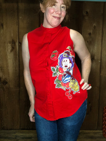 90s Minnie Strawberries Top   M