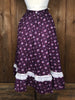 70s Gunne Sax Purple Calico/Lace Skirt          w25