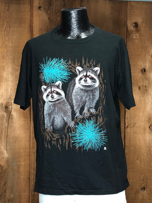 1987 Raccoons Black Tee   XL