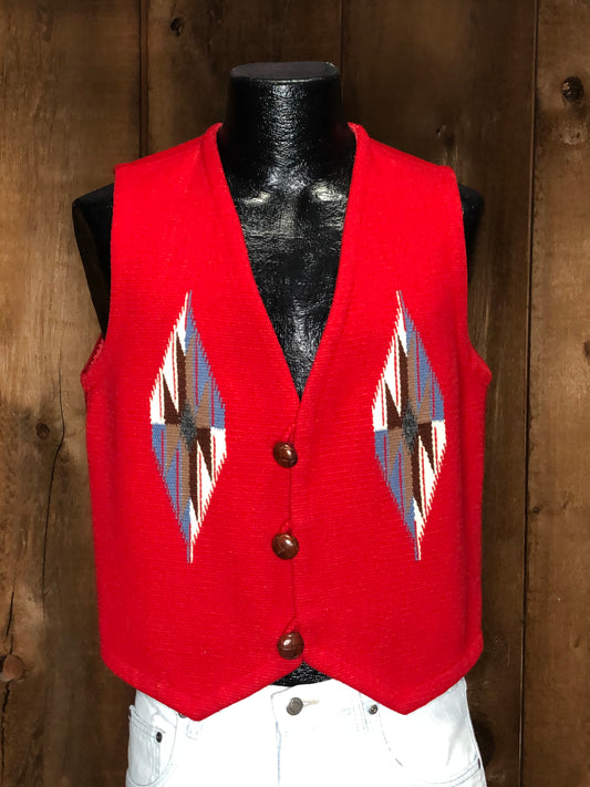 80s Ortega’s Red Chimayo Vest         M