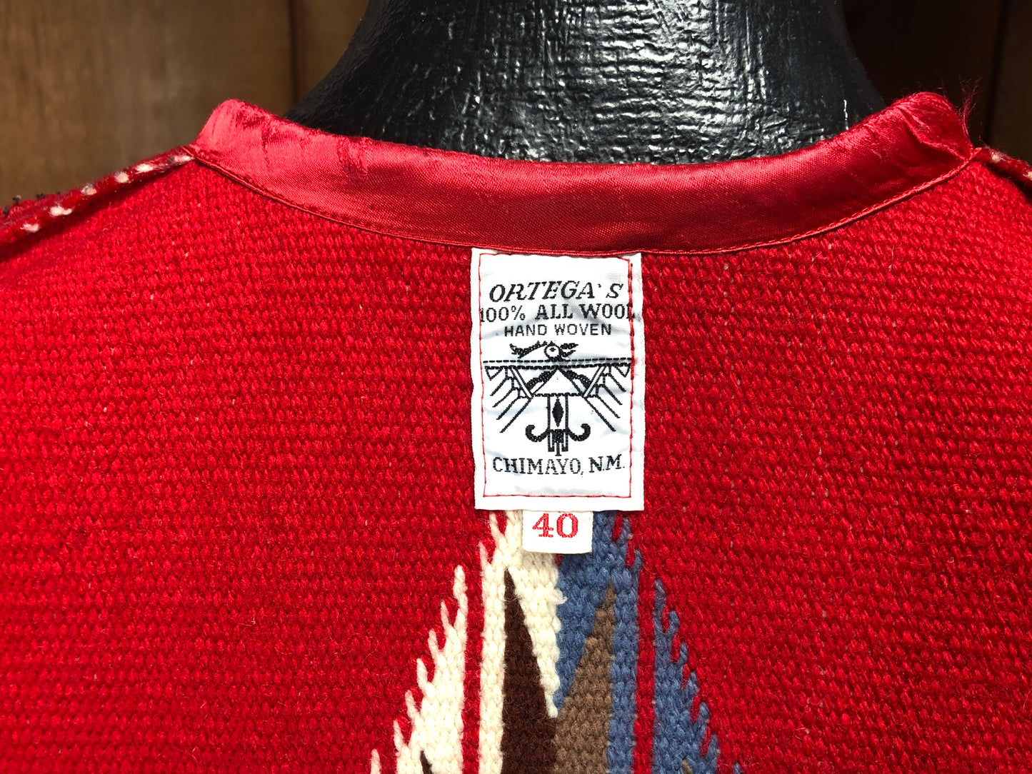 80s Ortega’s Red Chimayo Vest         M