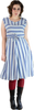 1930s Blue Stripes Cotton Dress       M