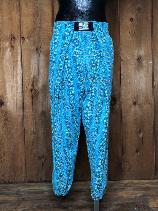 90s Athletic Works Teal Gym Pants    32”-36”