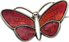 40s Aksel Holmsen Sterling Enamel Butterfly Pin