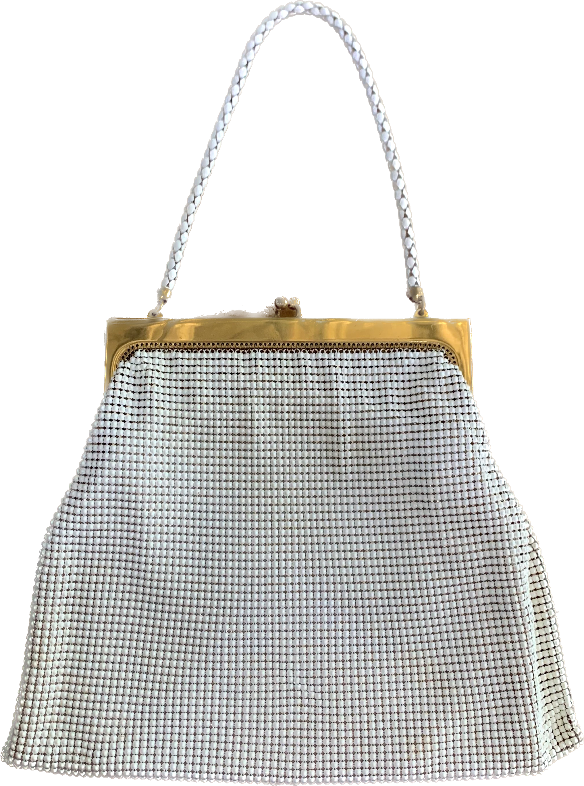 WHITING & DAVIS Bronze Gold 2-tone Mesh Evening Clutch Handbag Bag Purse  NWT | eBay