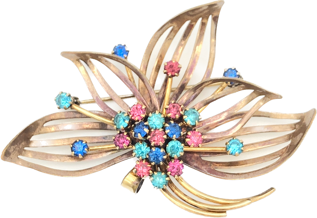 60s Charles Reiss Co. 1/20th 12k gf Burst Brooch