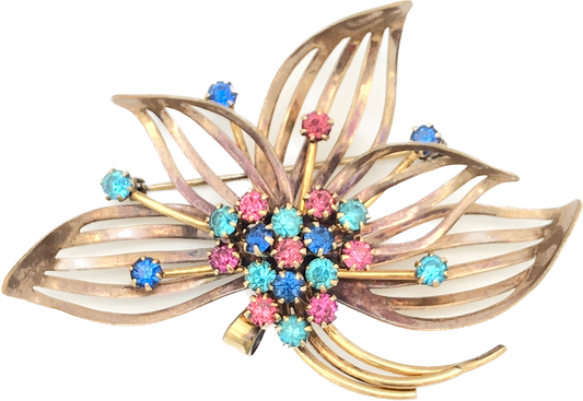 60s Charles Reiss Co. 1/20th 12k gf Burst Brooch