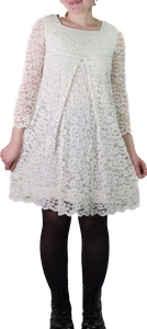 60s White Lace Go-Go Wedding Dress    S