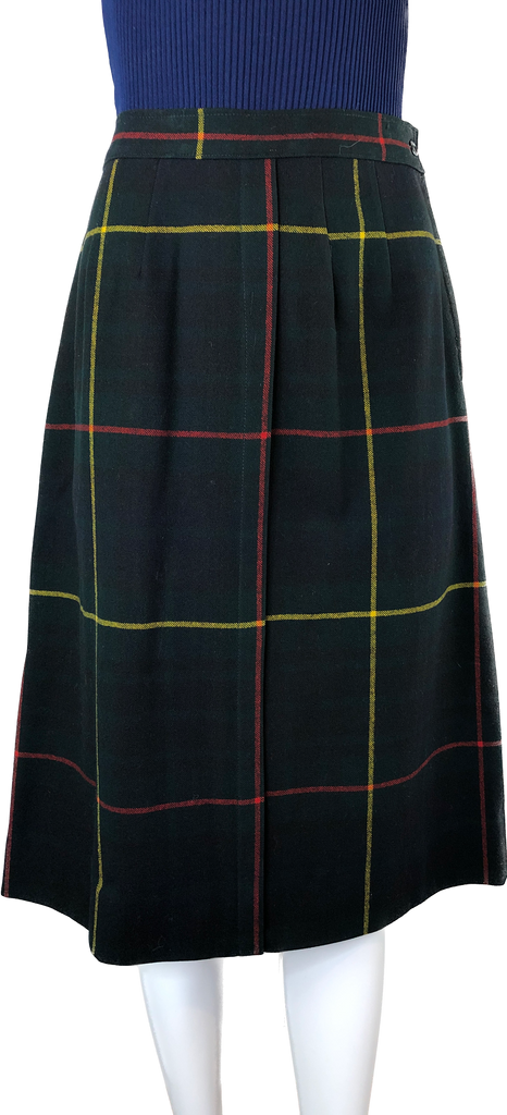 Vintage plaid skirt 60s hot sale