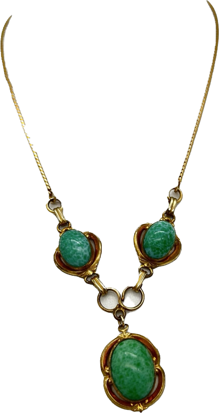 70s 1/20 12Kgf & Triple Amazonite Necklace