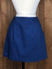 70s Navy Wrap Mini Skirt    W26”