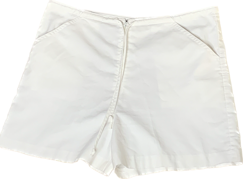 70s JCP White Drawstring Shorts  w24-34