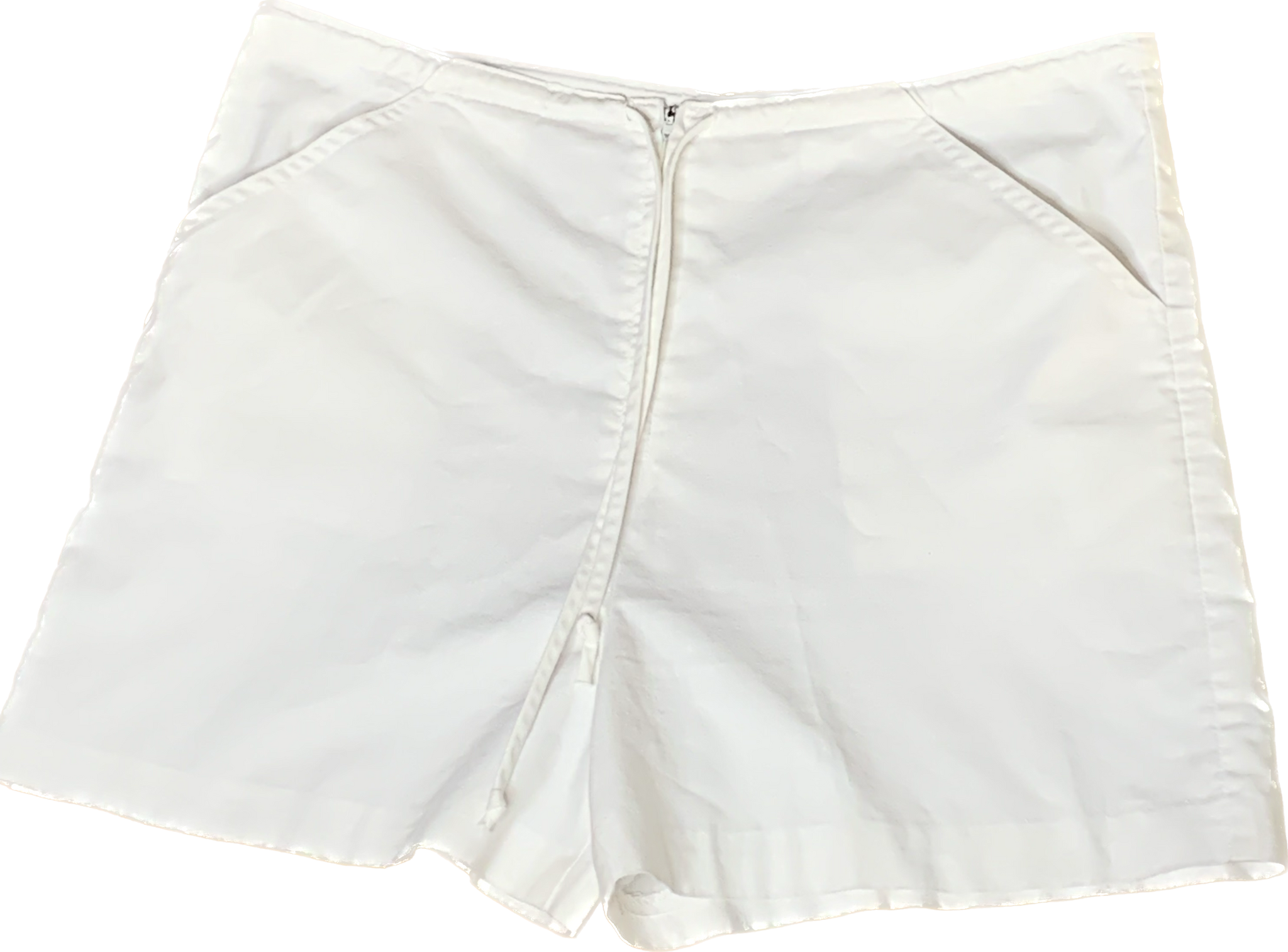 70s JCP White Drawstring Shorts  w24-34