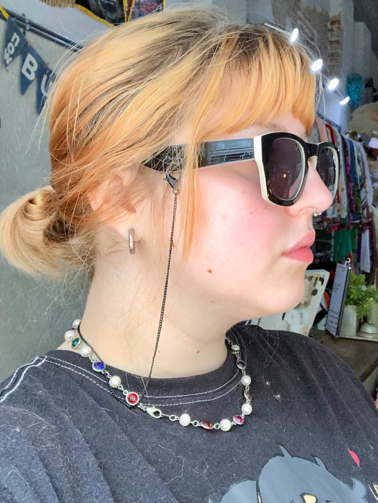 Two-Toned Chain Sunglasses