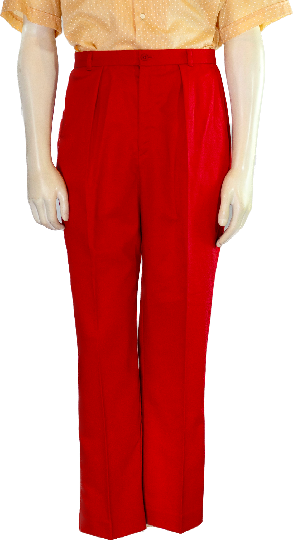 80s Fashion Place Red Pleat Trouser    W31
