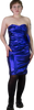 80s Metallic Blue Gunne Sax Formal      w28